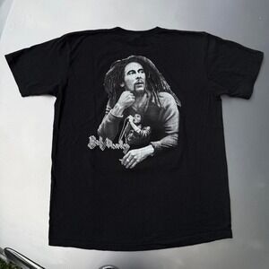 L'HOMME YMLA 00s Real Rasta Jamaican Black Bob Marley tee